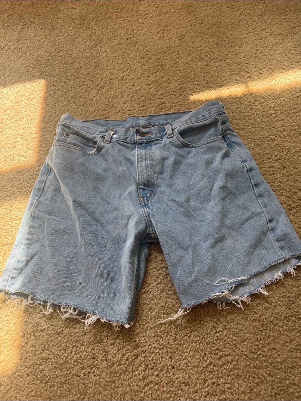 Gloria Vanderbilt Light Blue High-Rise Denim Cutoff Shorts